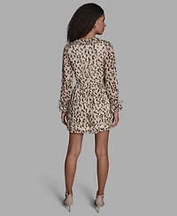 Bcbg Women's Long-Sleeve Mini Dress