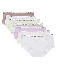 Calvin Klein Girls' 6-16 Logo Waistband Hipster Briefs, 7-Pack