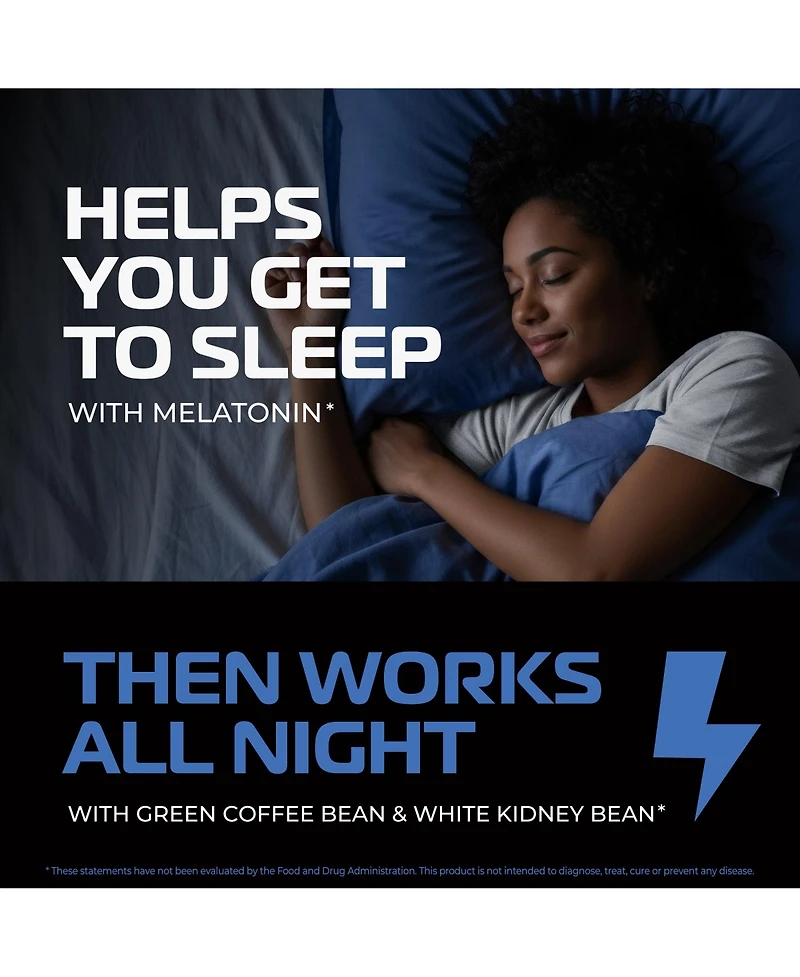 Nobi Nutrition Night Time Fat Burner to Shred While You Sleep | Belly Fat Burner, Carb Blocker & Weight Loss Support Supplements | 2 Pack