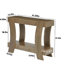 Tribesigns 47-Inch Console Table for Entryway, 2-Tier Farmhouse Wooden Sofa Table
