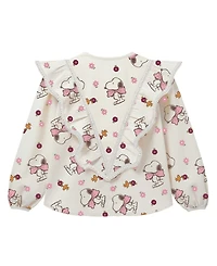 Kate Mack Girls' 2T-6X Snoopy Print Long-Sleeve Top and Denim Pants, 2-Piece Set