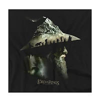 Lord Of The Rings Men's Gandalf Fellowship Mountains T-Shirt