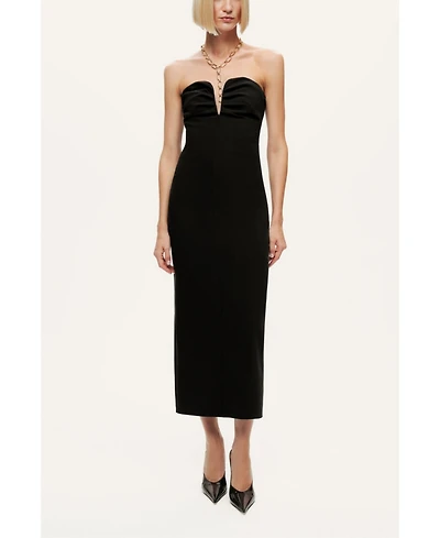 Nocturne Women's Strapless Sweetheart Midi Pencil Dress