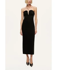 Nocturne Women's Strapless Sweetheart Midi Pencil Dress
