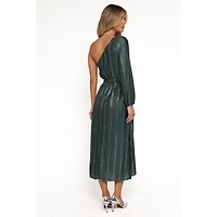 Petal and Pup Women's Pontee One Shoulder Pleated Midi Dress