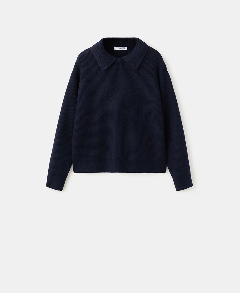 Mango Women's Knitted Polo-Neck Sweater