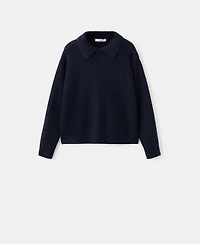 Mango Women's Knitted Polo-Neck Sweater