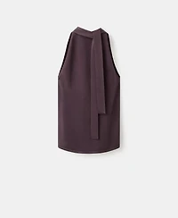 Mango Women's Halter-Neck Knitted Top