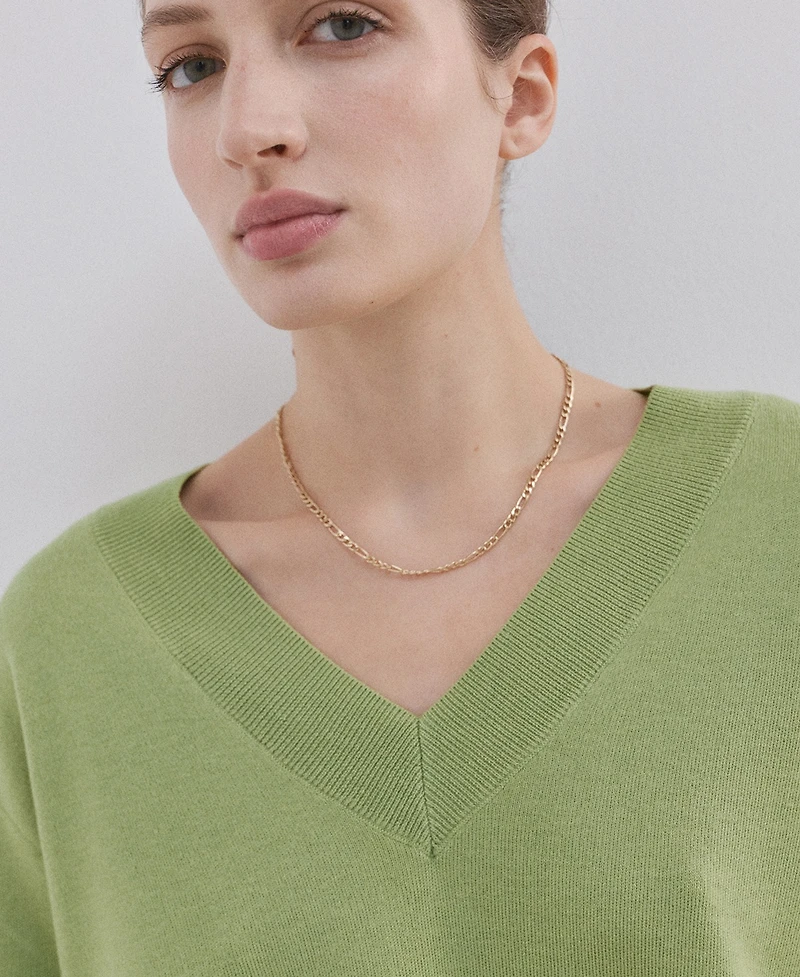 Mango Women's V-Neck Knit Sweater
