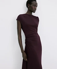 Mango Women's Ruched Long Dress