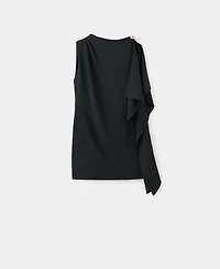 Mango Women's Short Asymmetrical Sleeve Dress