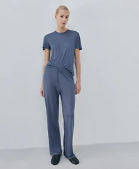 Mango Women's Short-Sleeved Micro-Modal Pajama Top