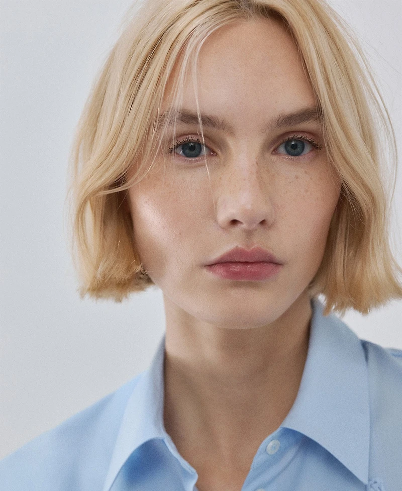 Mango Women's Floral Embroidered Shirt