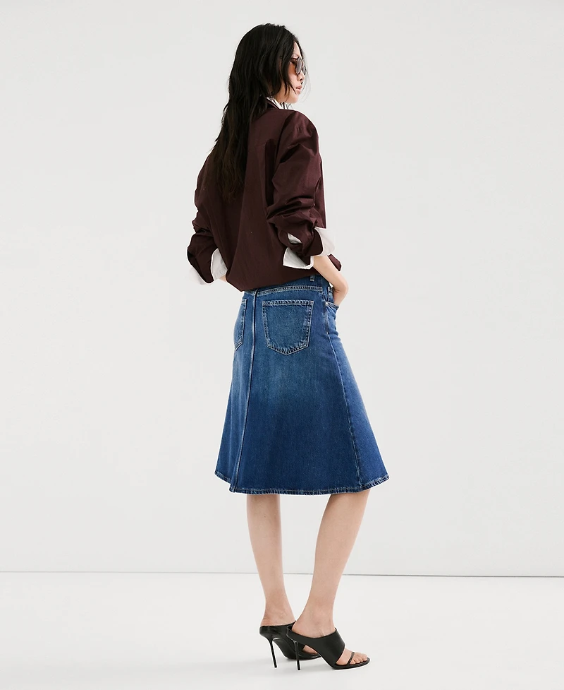 Mango Women's Midi Denim Skirt