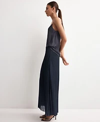 Mango Women's Pleated Flared Skirt