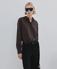 Mango Women's Wide Leg Mid-Rise Jeans