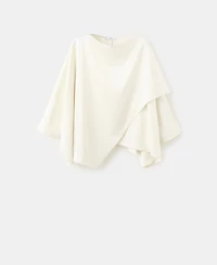 Mango Women's Ruched Satin Blouse