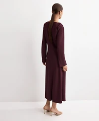 Mango Women's Draped Neck Dress