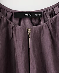 Mango Women's Oversized Bomber Jacket