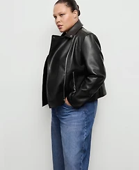 Mango Women's High-Waisted Barrel Jeans