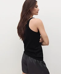 Mango Women's Cotton Round-Neck Top