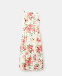 Mango Women's Floral-Print Flared Dress