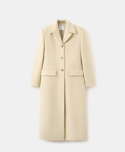 Mango Women's Buttoned Wool Coat