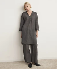 Mango Women's Ramie Overdyed Effect Pants