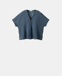 Mango Women's Ramie Overdyed Effect Kaftan