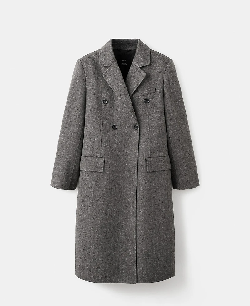 Mango Women's Double-Breasted Wool Coat