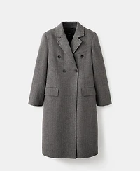 Mango Women's Double-Breasted Wool Coat