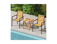 Slickblue Compact Outdoor Folding Side Table for Patio, Garden & Balcony