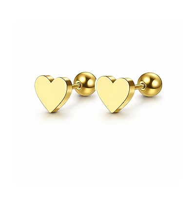 Rebl Jewelry Heart Stud Earrings