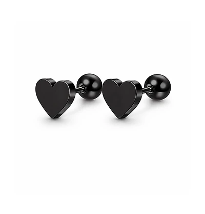 Rebl Jewelry Heart Stud Earrings