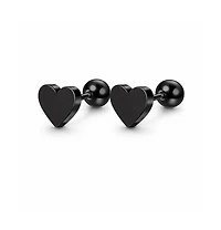 Rebl Jewelry Heart Stud Earrings