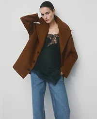 Mango Women's Wide Leg Maternity Jeans