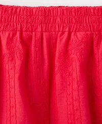 Mango Women's Floral Embroidered Shorts