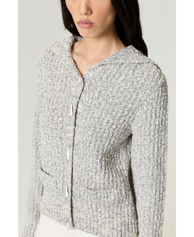Nocturne Women's Textured Knit Cardigan