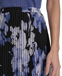 Calvin Klein Petite Pleated A-Line Midi Skirt