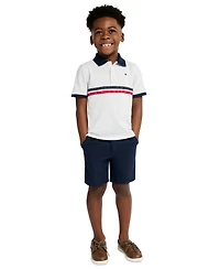 Tommy Hilfiger Boys' 2T-7 Polo Collar Shirt and Shorts, 2-Piece Set