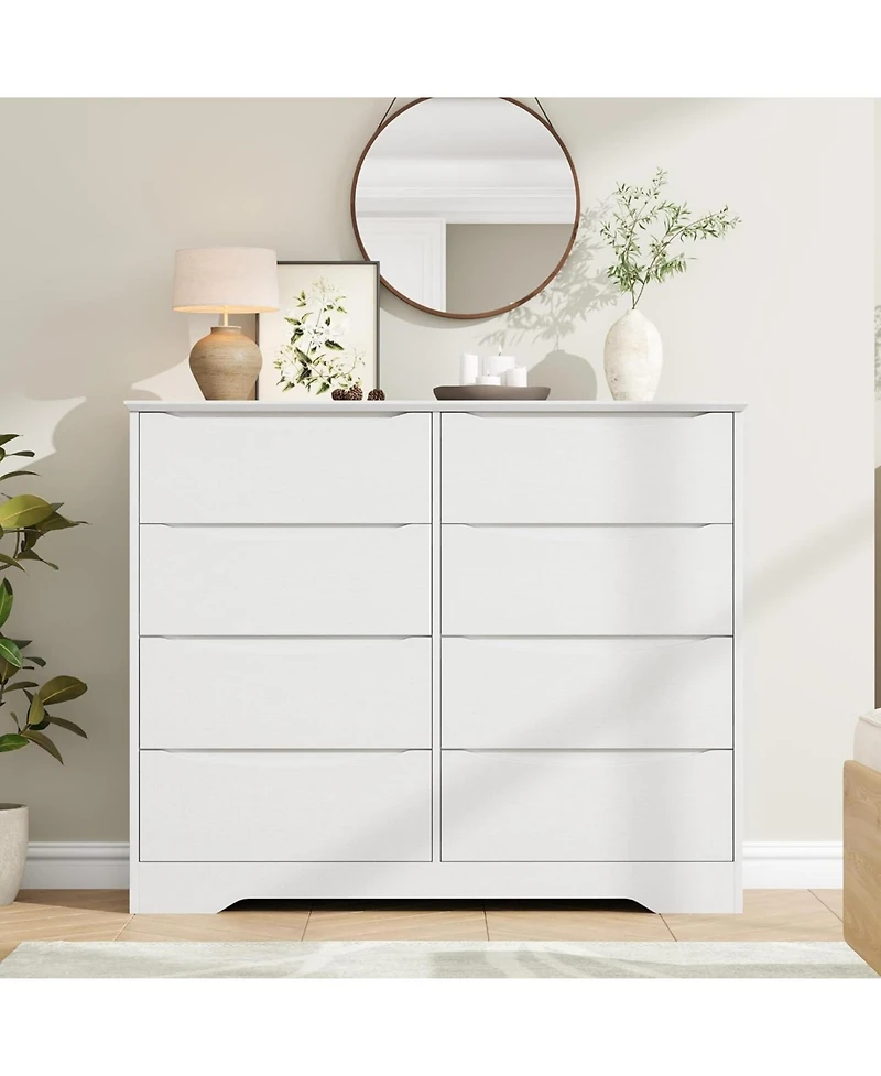 gaomon Wooden -Drawer Dresser, Tall Modern Storage Chest with Wide Top for Bedroom, Living Room, Hallway
