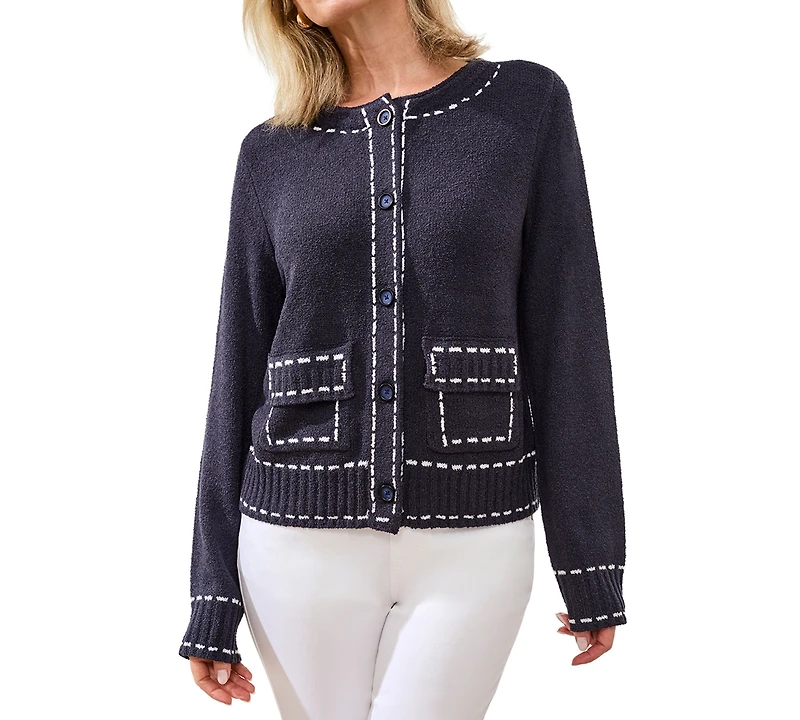Tribal Women's Contrast Stitch Cardigan
