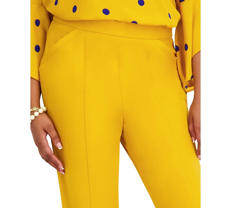 Kasper Women's Pull-On Seamed Trousers Pants