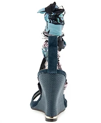 Kenneth Cole New York Women's Fabia Ankle-Wrap Wedge Sandals