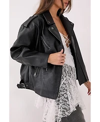 Nasty Gal Women's Faux Leather Biker Jacket