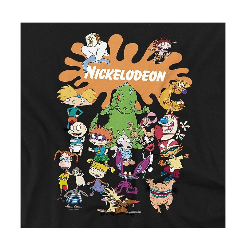 Logovision Men's Nickelodeon Brand Nick Splat Group T-Shirt