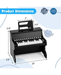 Mecale 25-Key Kids Piano Keyboard with Teaching Mode, Adjustable Speed & Volume for Easy Learning
