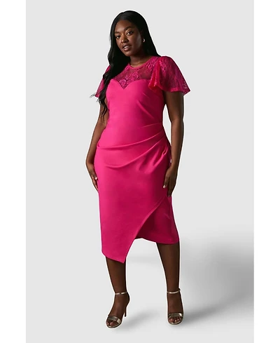 Coast Women's Lace Panel Midi Dress