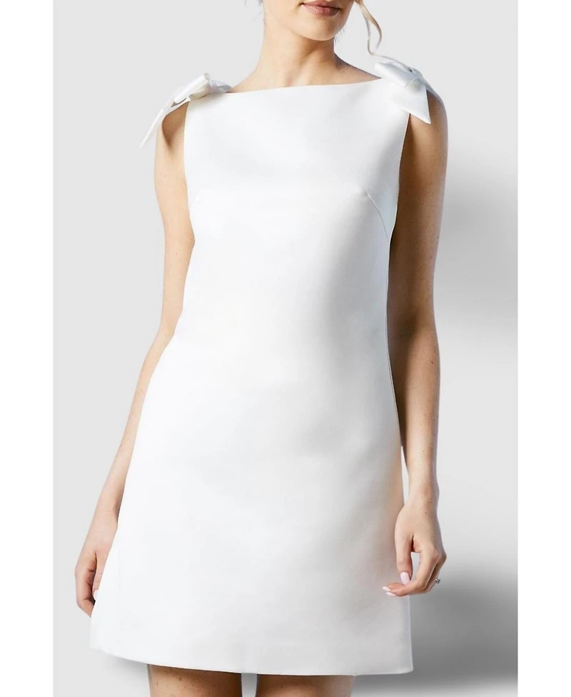 Coast Women's Satin Bow Bridal Mini Dress