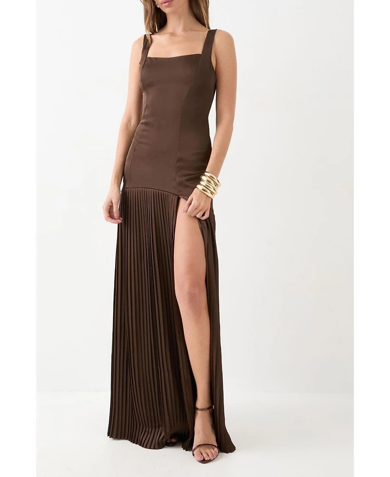 MissPap Women's Premium Pleated Skirt Bridesmaid Dress